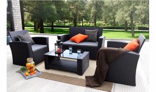 Baner Garden N87 4-piece Outdoor Veranda Patio Garden Furniture Cover Set  with Durable and Water Resistant Fabric (Brown)